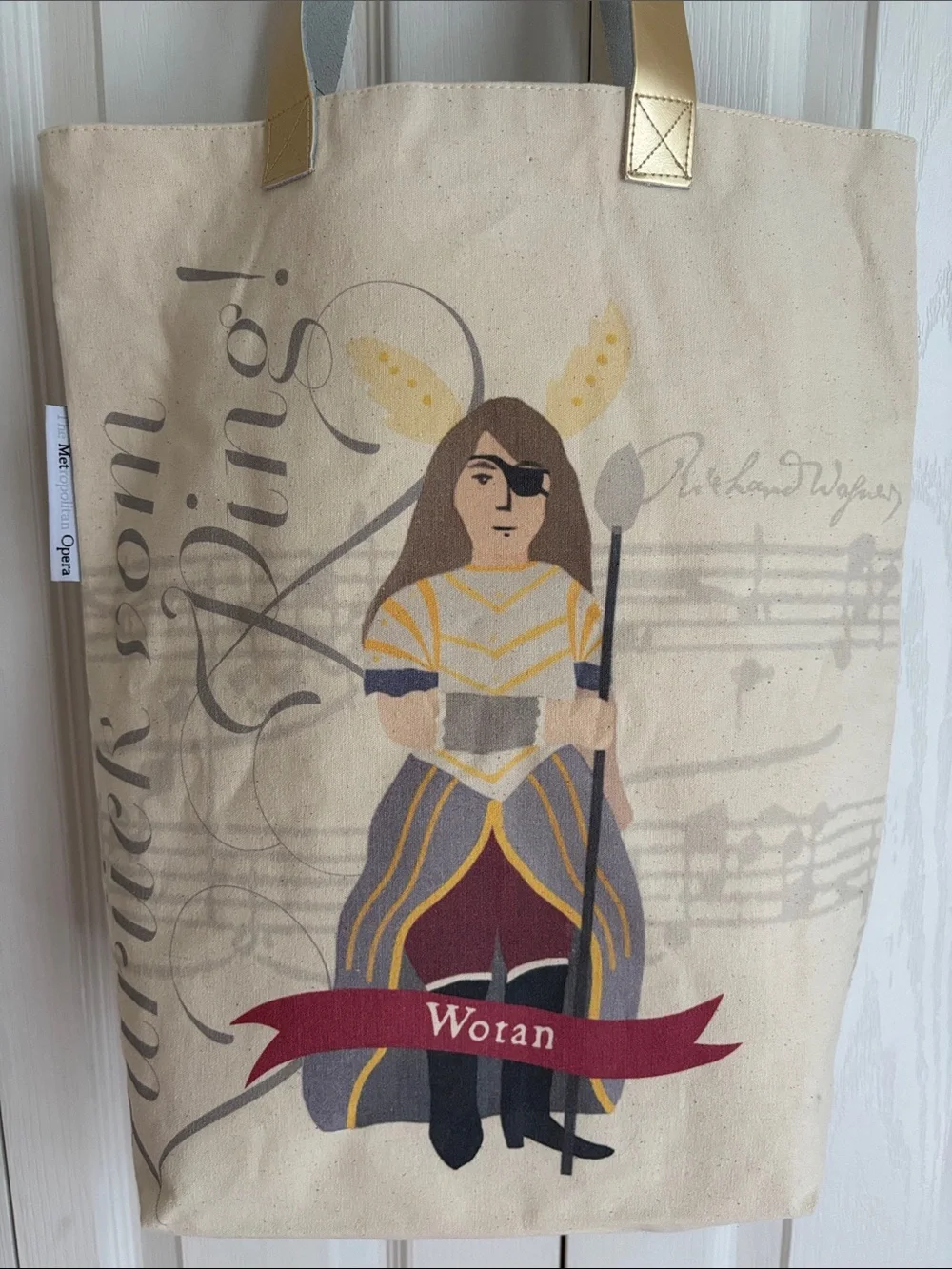 The Metropolitan Der Ring des Nibelungen Opera Canvas Tote Bag. NWT